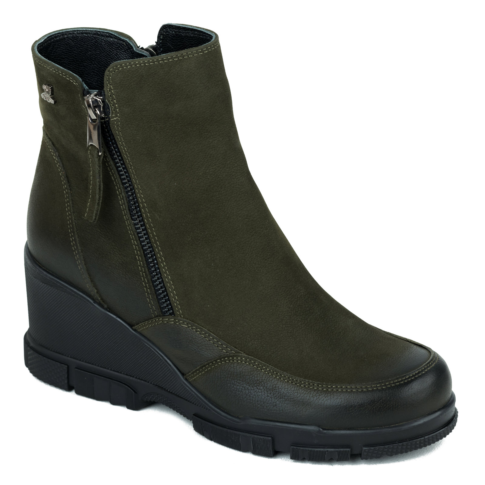Leather ankle boots B350 - GREEN