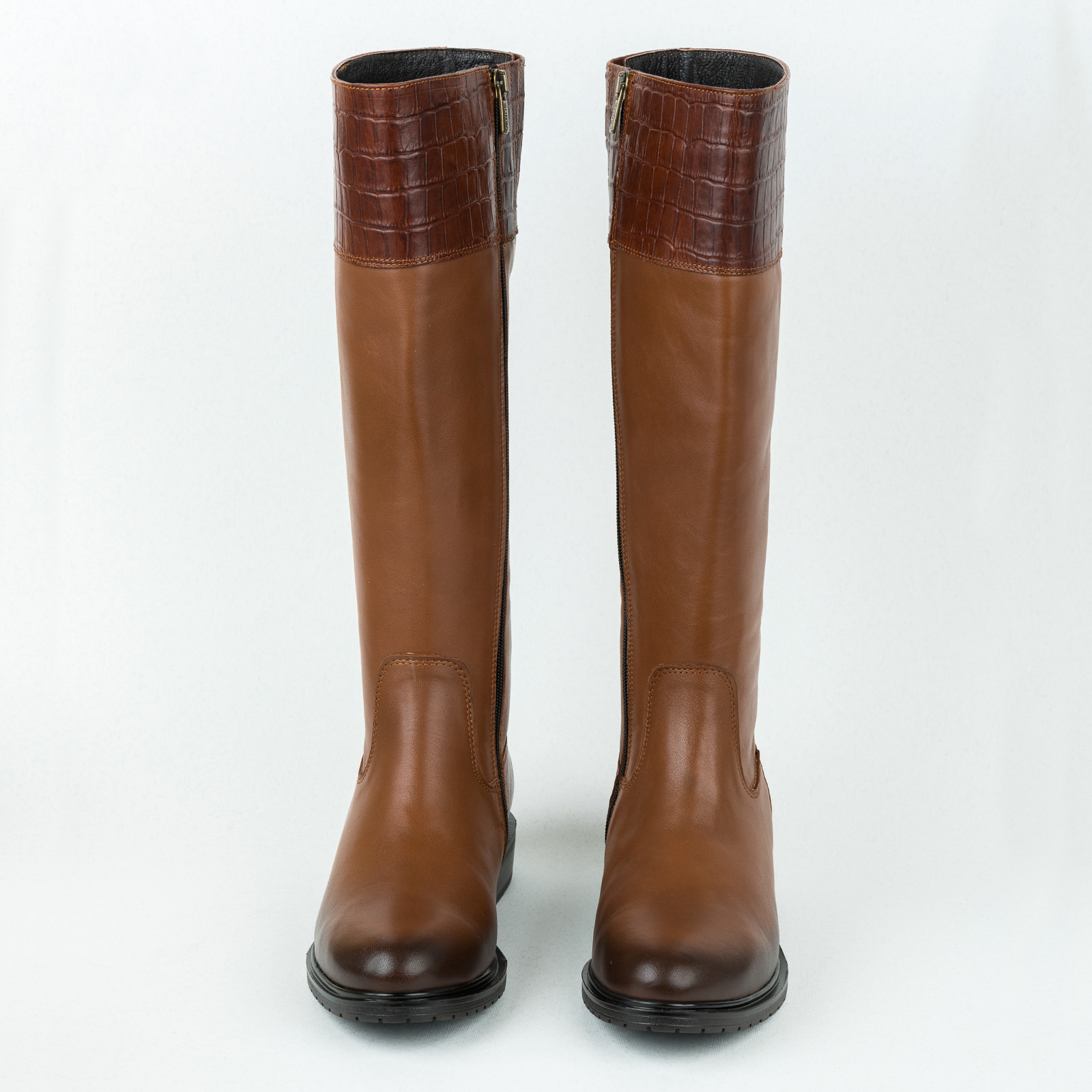 Leather boots B323 - CAMEL