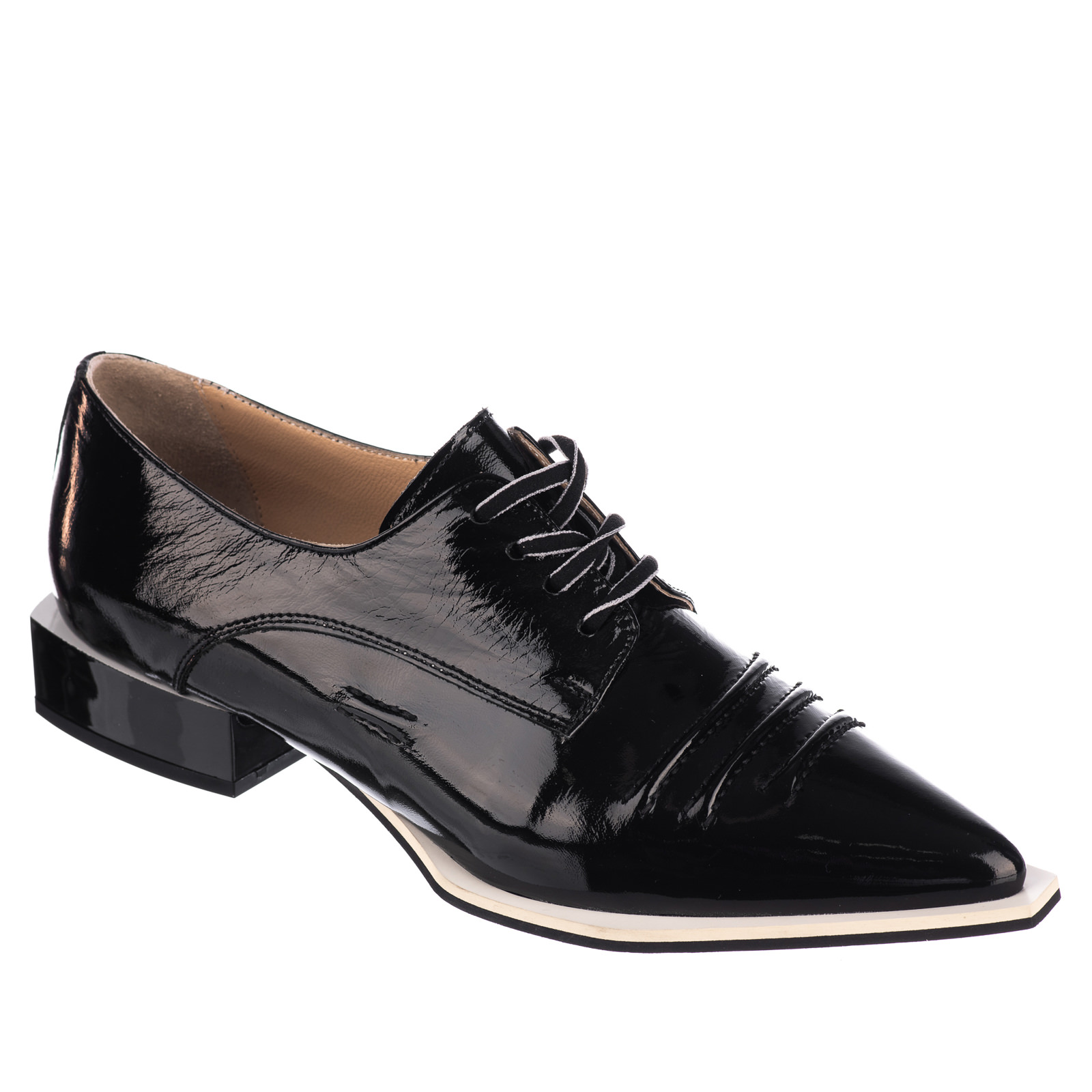 Leather shoes & flats B661 - BLACK