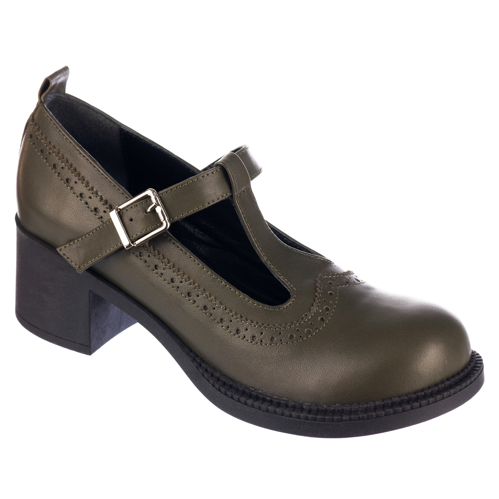 Leather shoes & flats B662 - DARK GREEN
