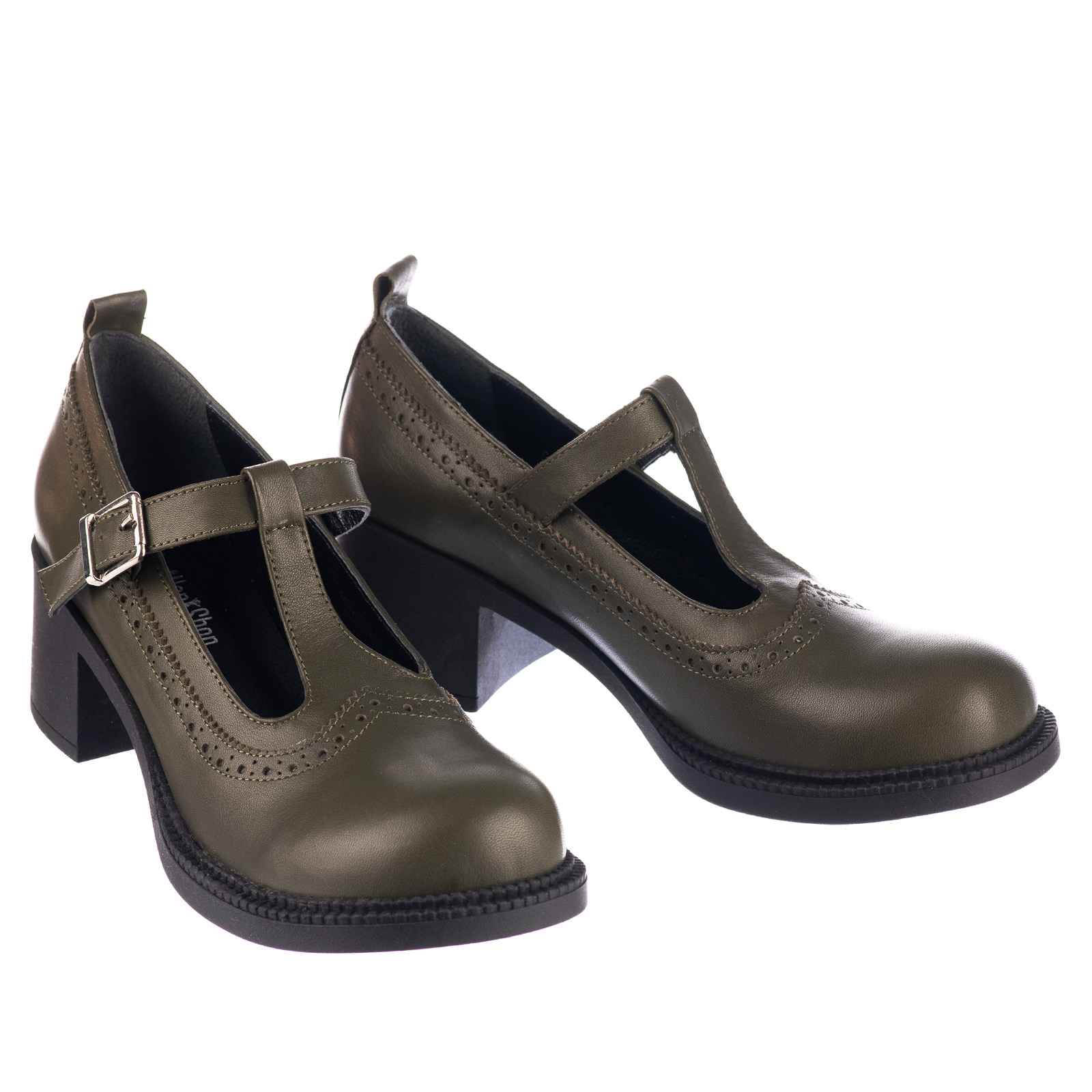 Leather shoes & flats B662 - DARK GREEN