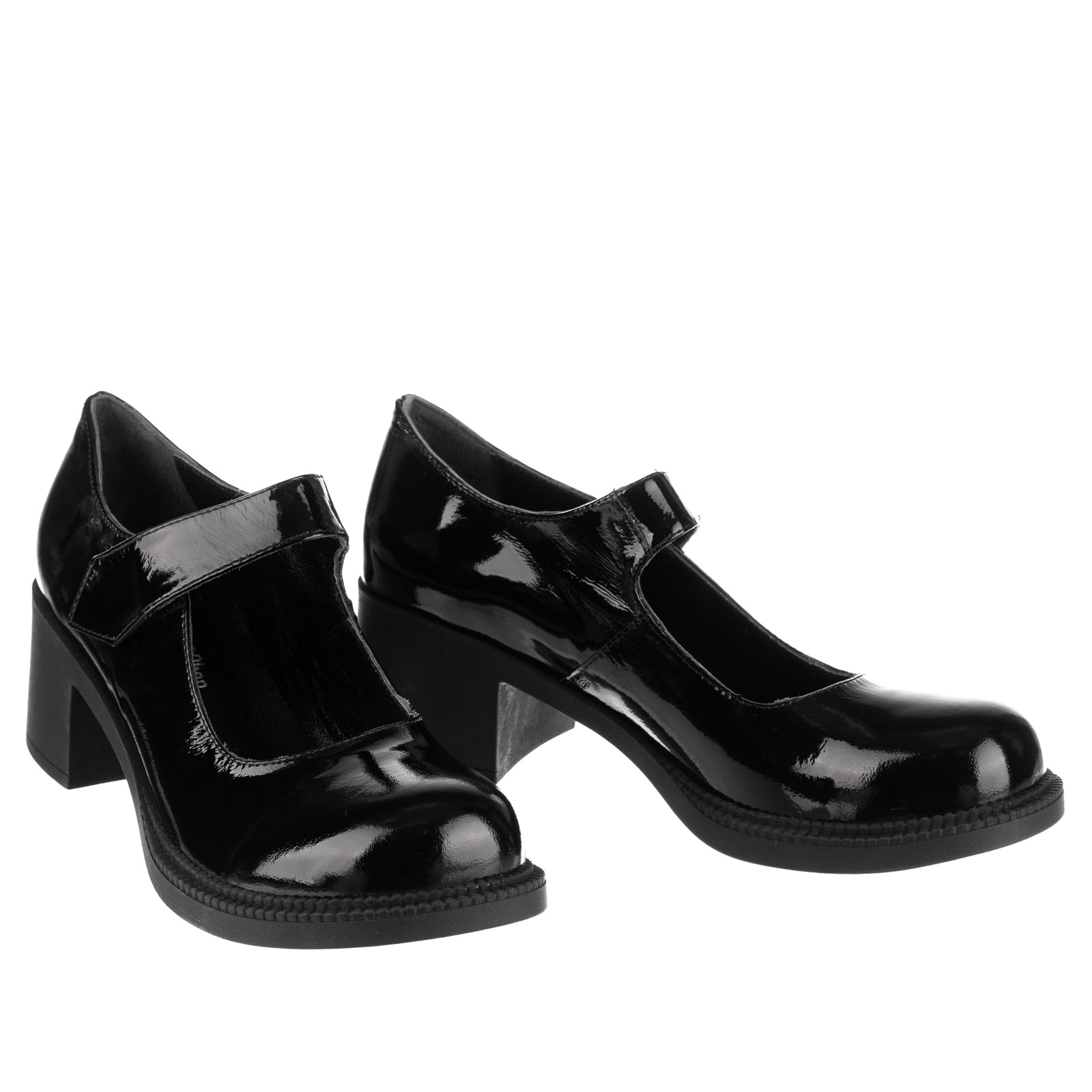 Leather shoes & flats B663 - BLACK