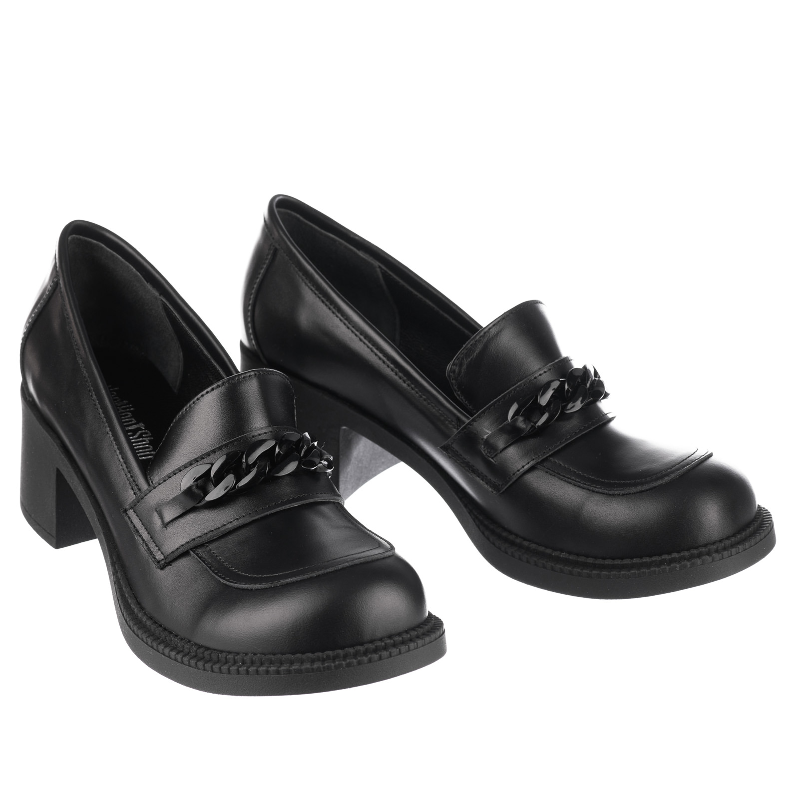 Leather shoes & flats B664 - BLACK