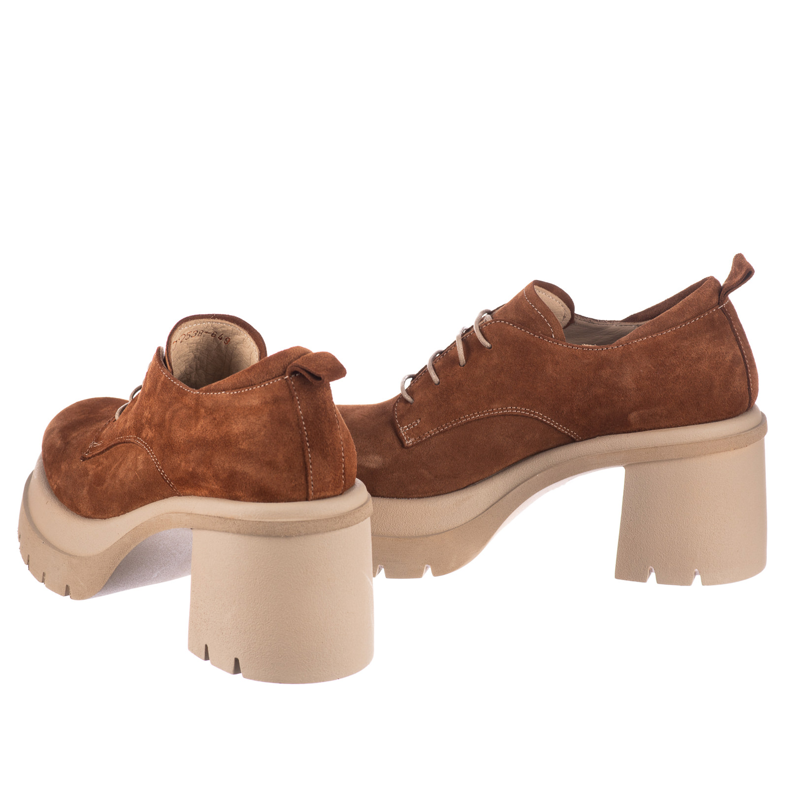 Leather shoes & flats B666 - BROWN