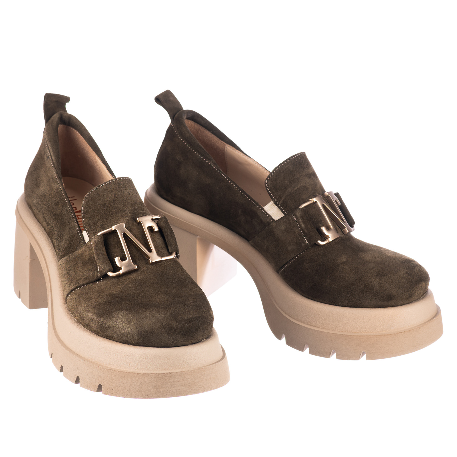 Leather shoes & flats B668 - DARK GREEN