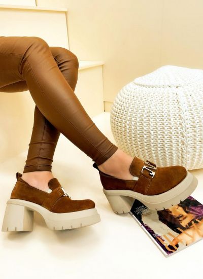 Leather shoes & flats RAHF NUBUCK - BROWN