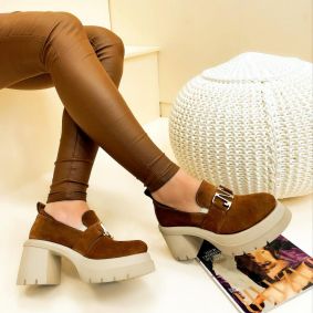 Leather shoes & flats RAHF NUBUCK - BROWN