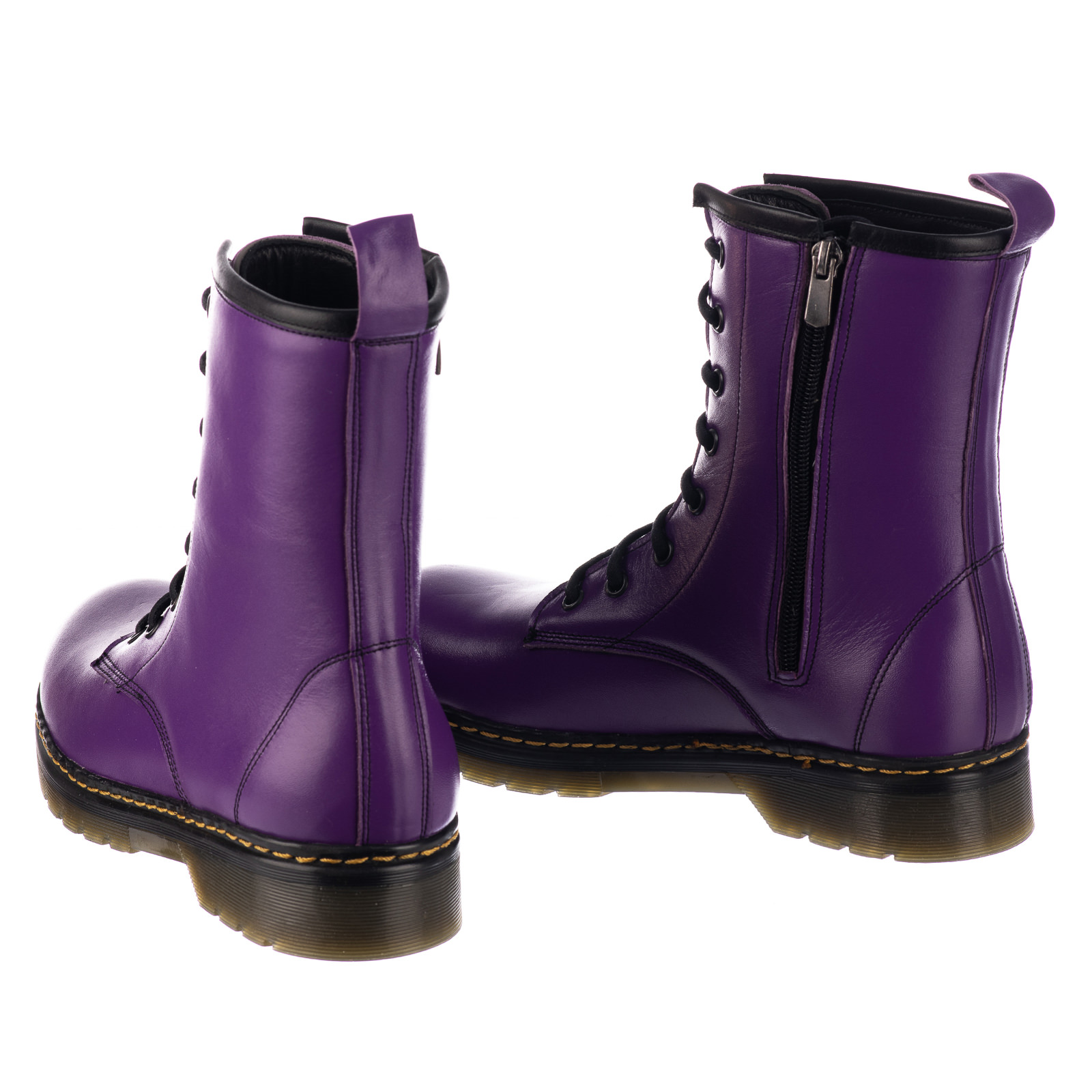 Leather booties B222 - VIOLET