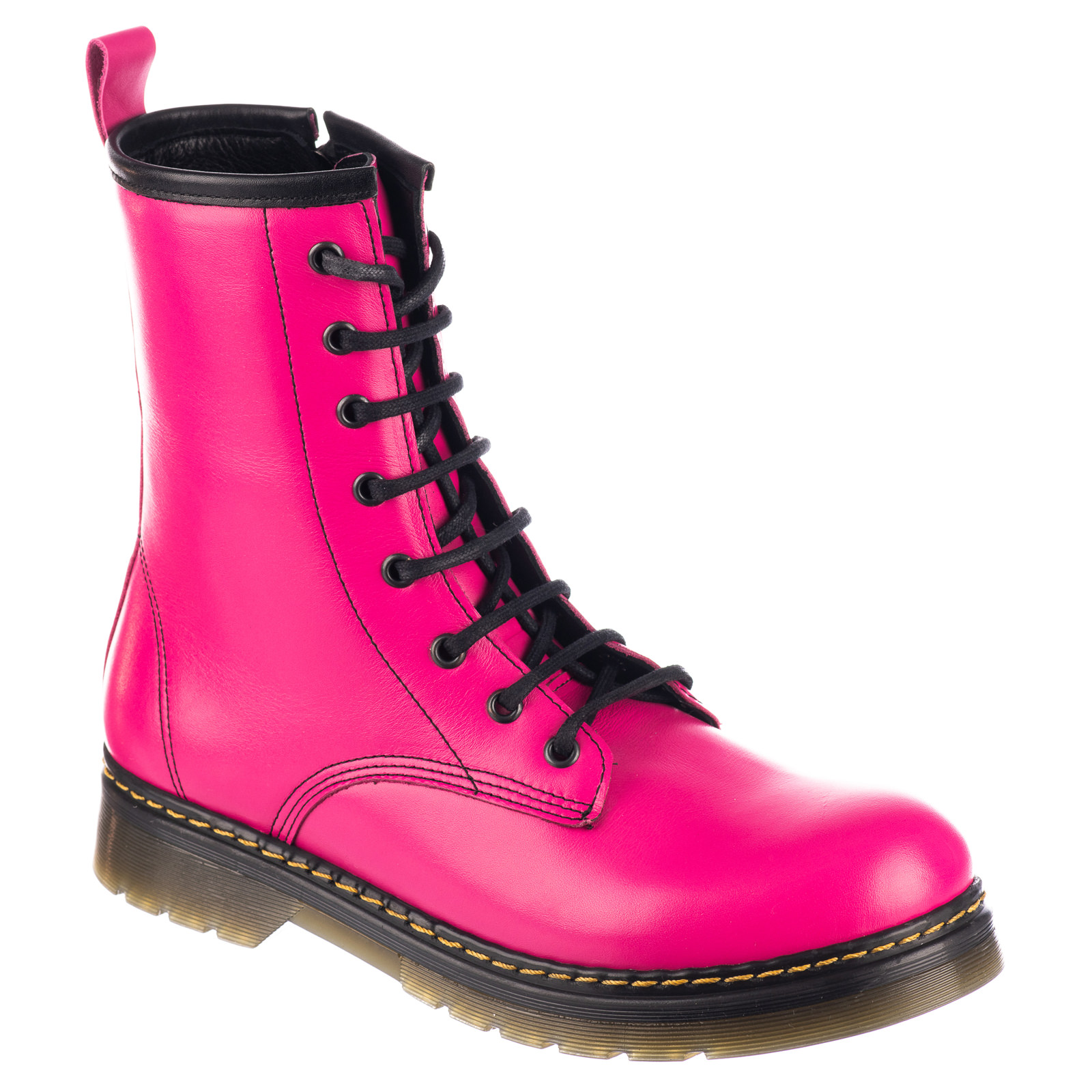Leather booties B222 - PINK