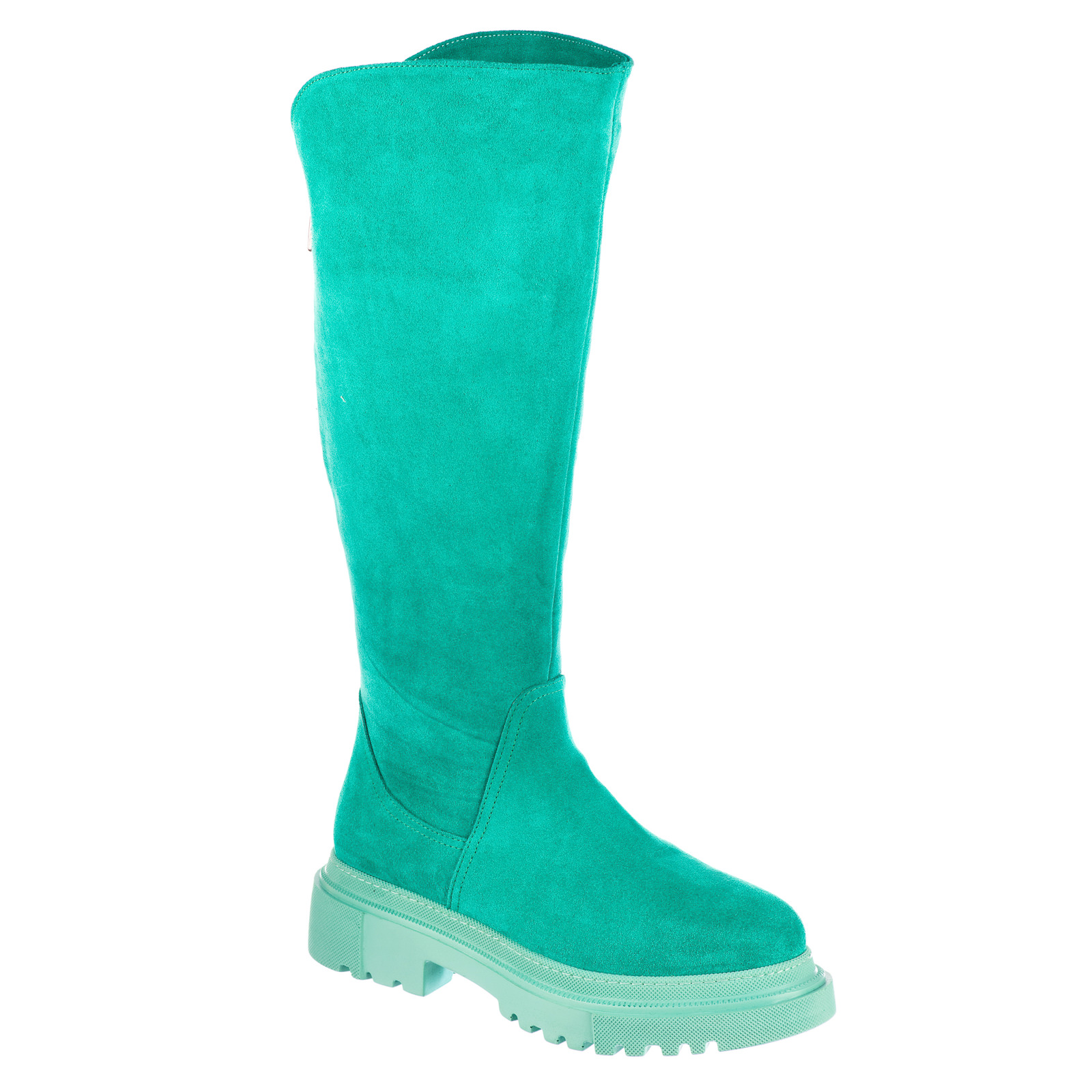 Leather boots B685 - TURQUOISE