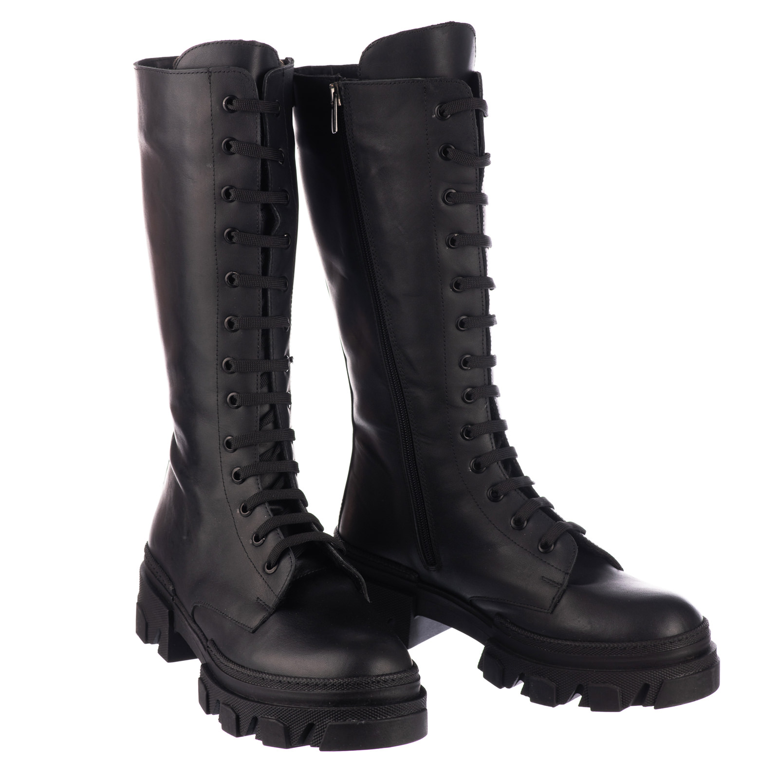 Leather WATERPROOF boots B701 - BLACK