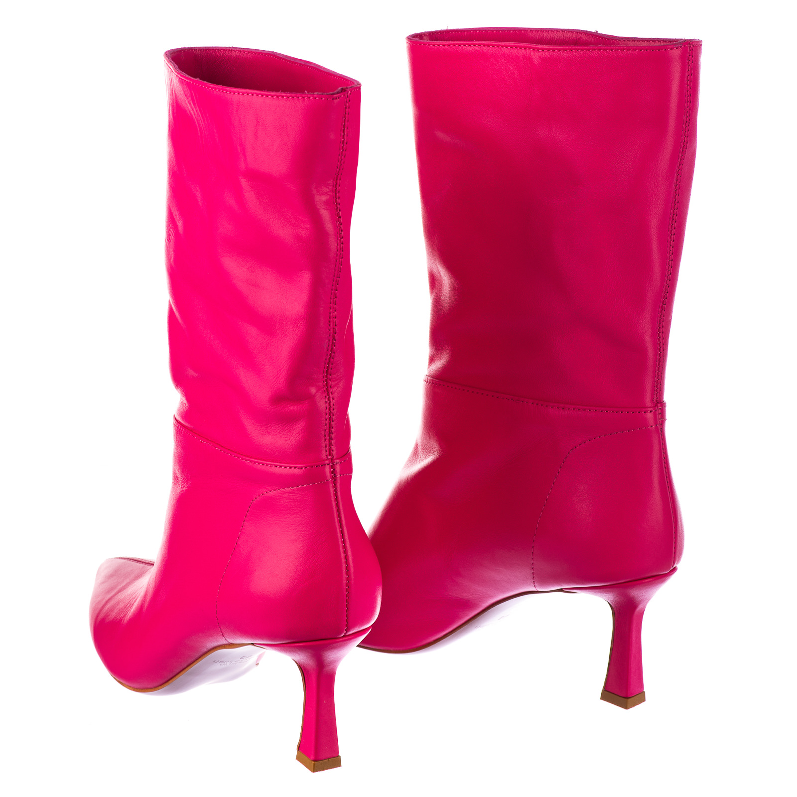 Leather ankle boots KIANA - PINK