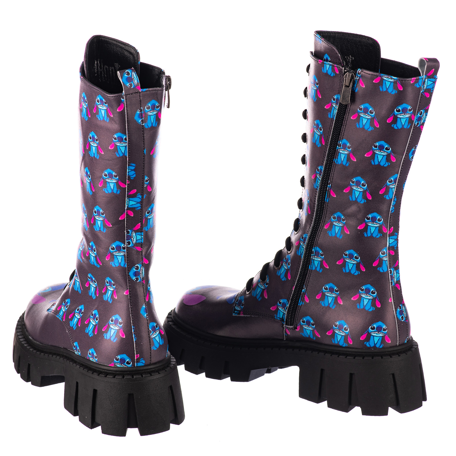Leather boots B716 - BLUE