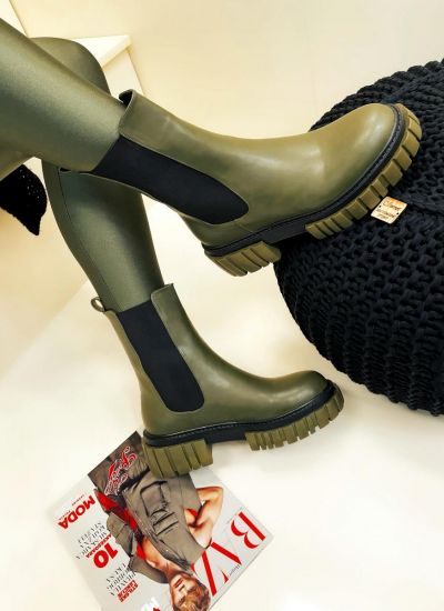 Women ankle boots ILLY - DARK GREEN