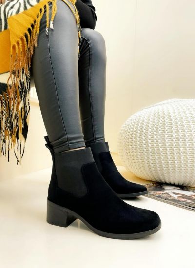 Women ankle boots ESSIE VELOUR - BLACK
