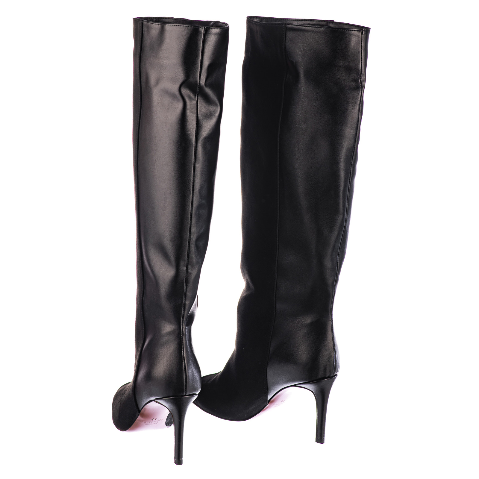 Leather boots B730 - BLACK