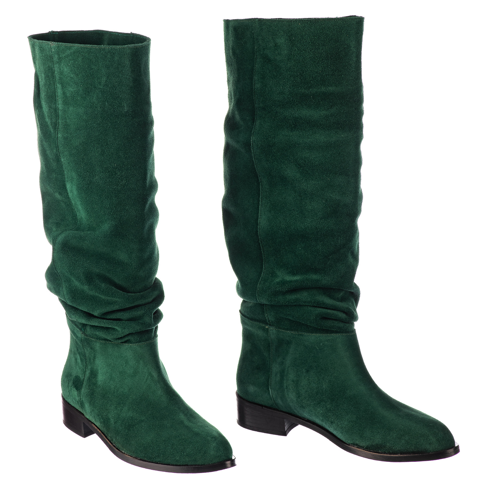 Leather boots B736 - GREEN