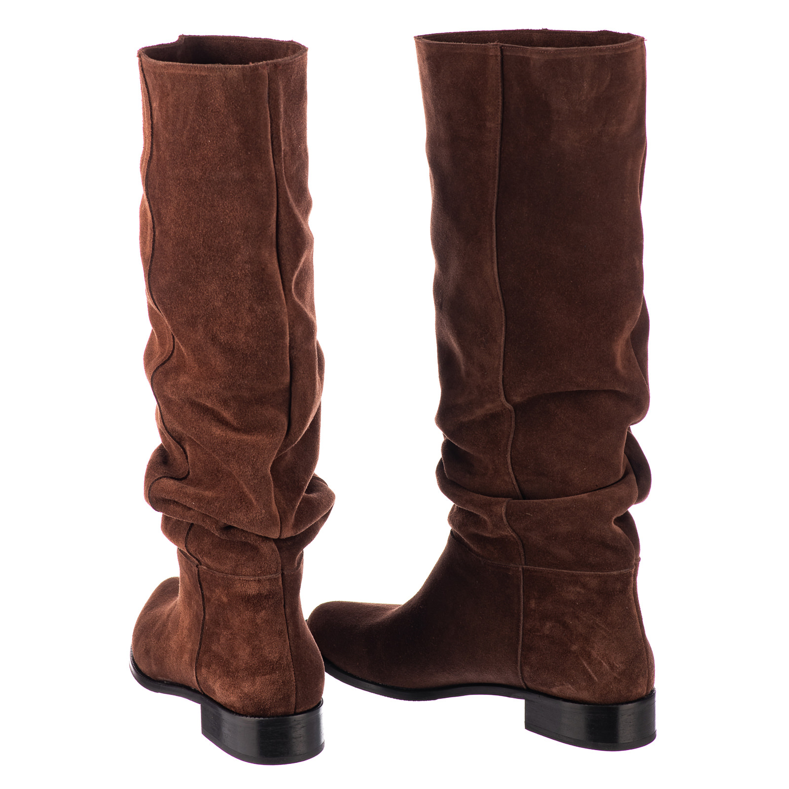 Leather boots B736 - BROWN