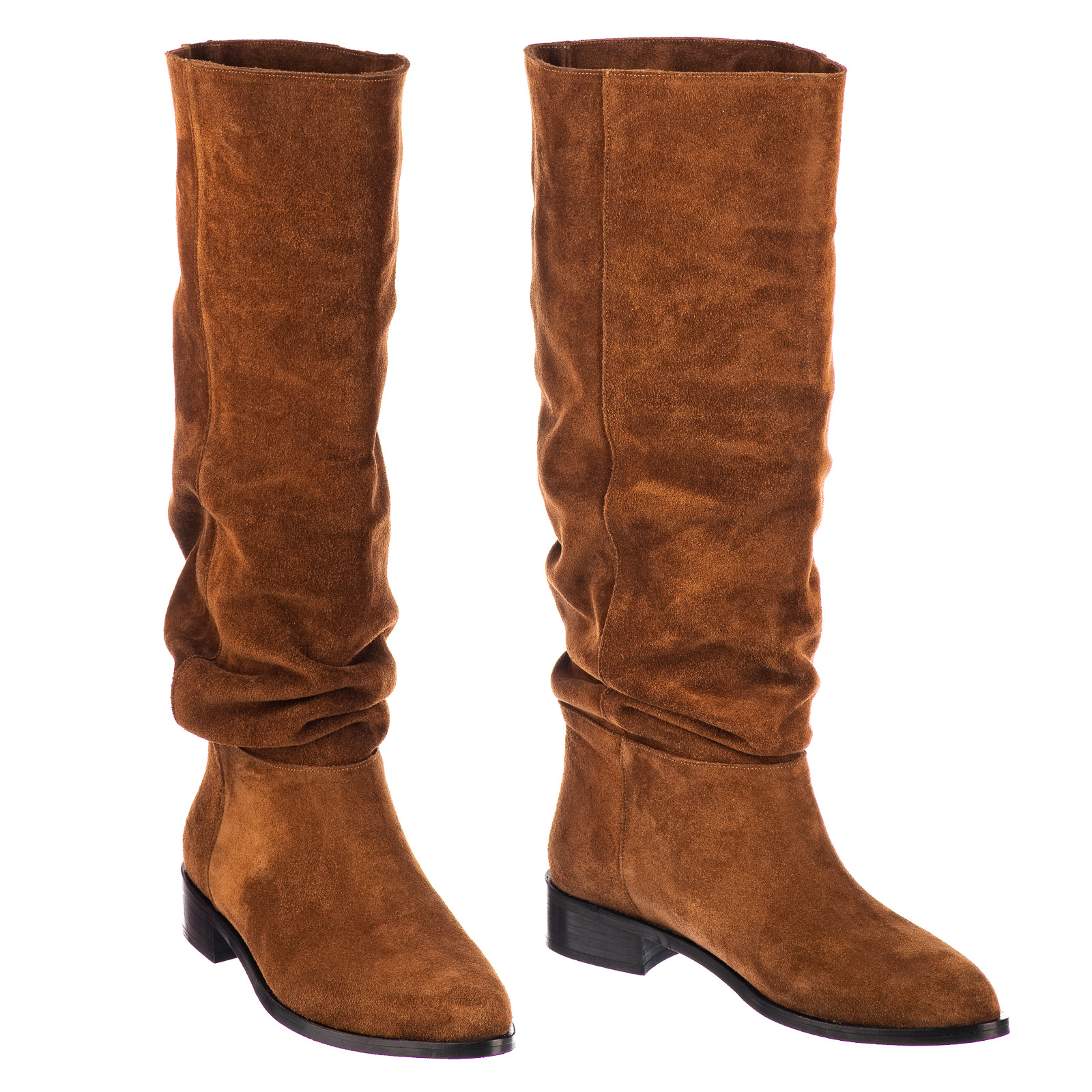 Leather boots B736 - CAMEL