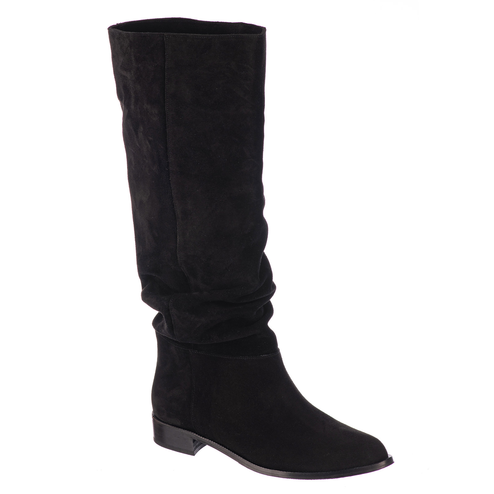 Leather boots B736 - BLACK