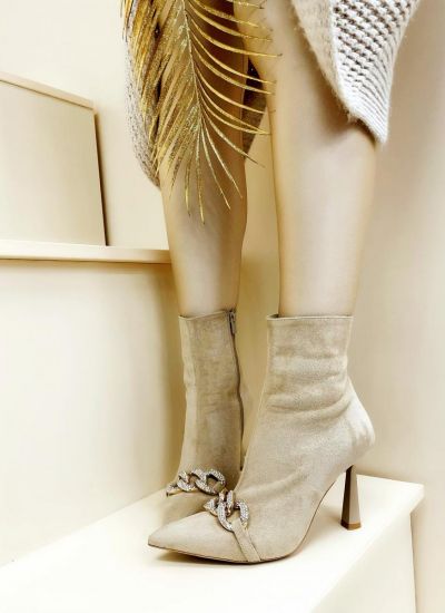 Women ankle boots LINDY - BEIGE