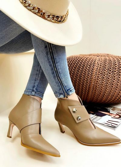 Women ankle boots SYLVIA - BEIGE