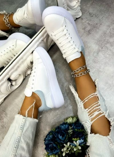Leather sneakers NOURA - WHITE