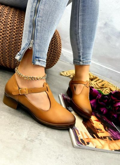 Leather high-heels NALIA - CAMEL