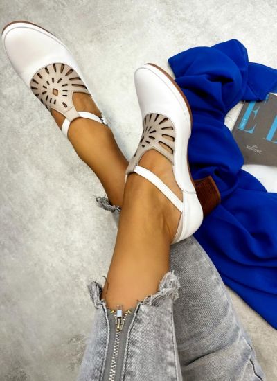 Leather high-heels LEIGHA - WHITE