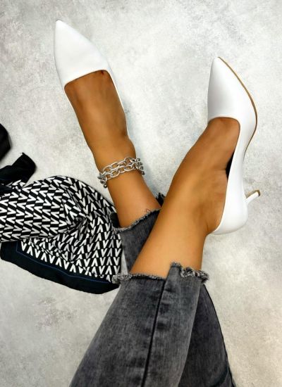Leather high-heels EOWYN - WHITE