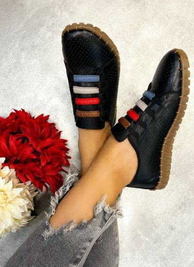 Leather sneakers SHUBHA - BLACK