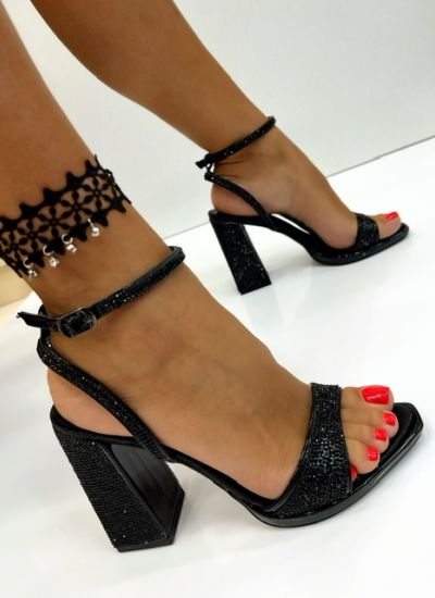 Women sandals C176 - BLACK