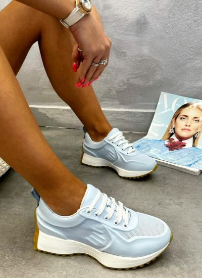Leather sneakers ABISHA - BLUE