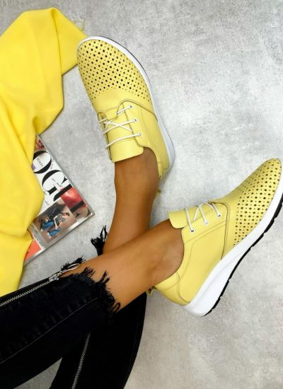 Leather sneakers MADURA - YELLOW