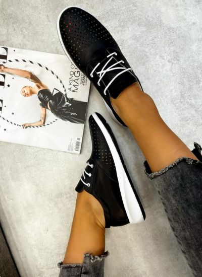 Leather sneakers MADURA - BLACK