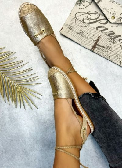 Women espadrilles and slip-ons EMERY - GOLD