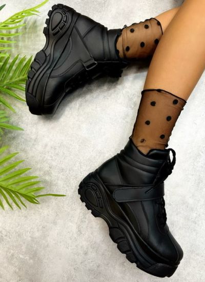 Women sneakers ELLE - BLACK