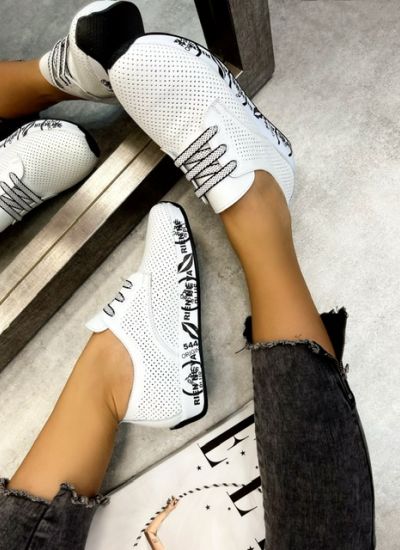 Leather sneakers EILEEN - WHITE
