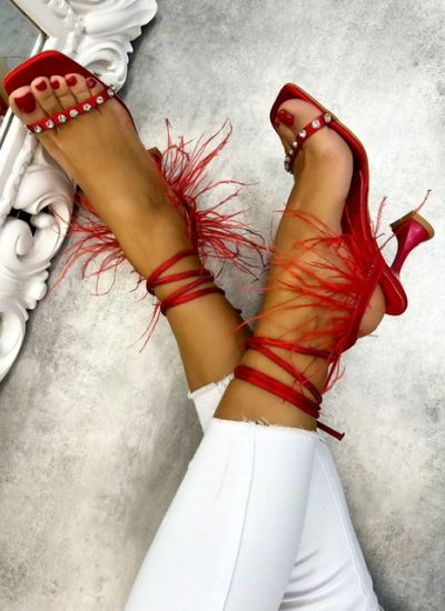 Women sandals JAGODA - RED