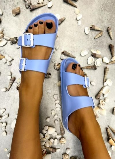 Women Slippers and Mules ABRA - BLUE