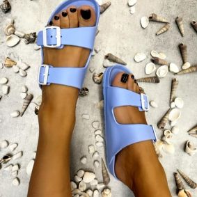 Women Slippers and Mules ABRA - BLUE