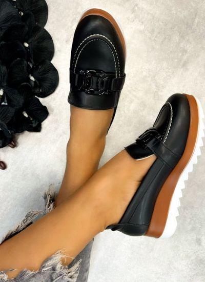 Pantofi plați de damă FIFER - NEAGRĂ