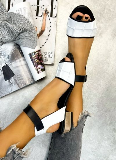 Leather sandals ARWEN - WHITE