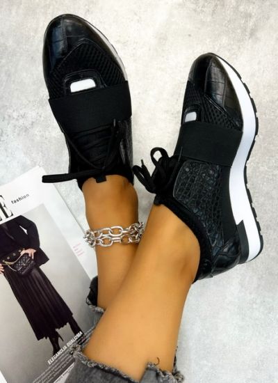 Women sneakers CLOVER - BLACK