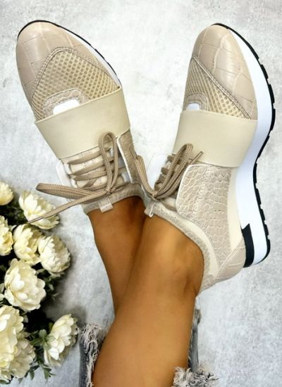 Sneakers dama CLOVER - BEJ