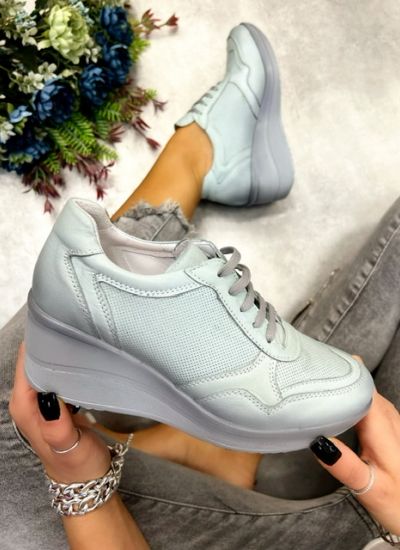 Leather sneakers DOUNE - MINT