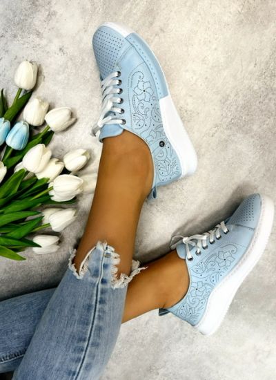 Leather sneakers ELISE - BLUE