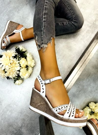Kožne sandale MALAZ - BELA