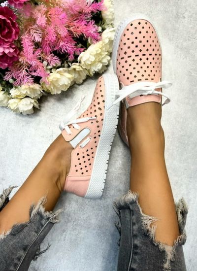 Pantofi plați de damă AKALKA - ROZ