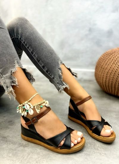 Women sandals IFRAH EKO - BLACK